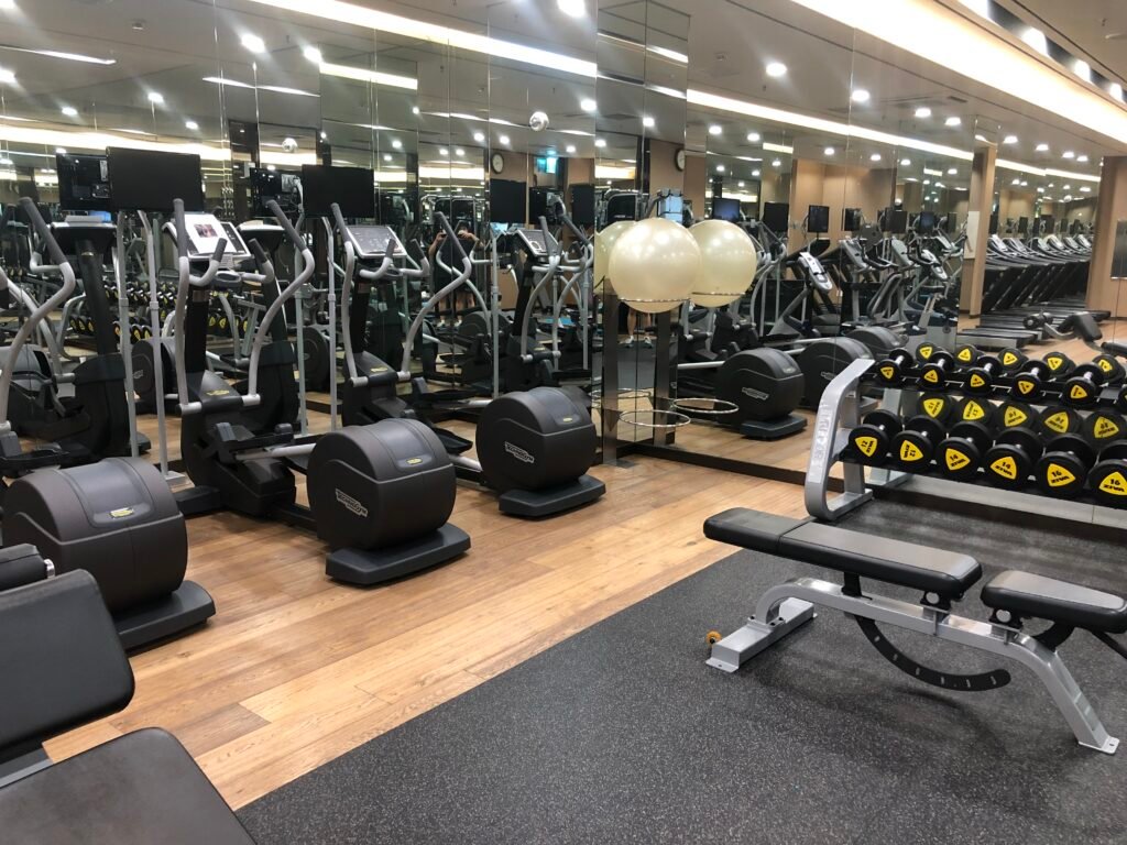 Cardio and strength equipment in the hotel fitness centre