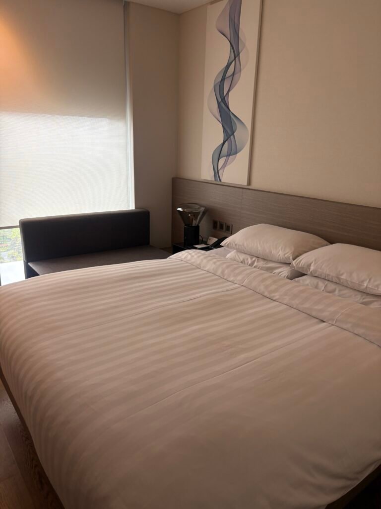 King bed during a recent stay at Fairfield by Marriott Seoul