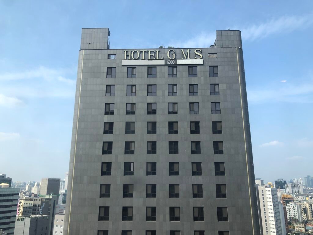 View of Hotel GMS from a guest room at Fairfield by Marriott Seoul