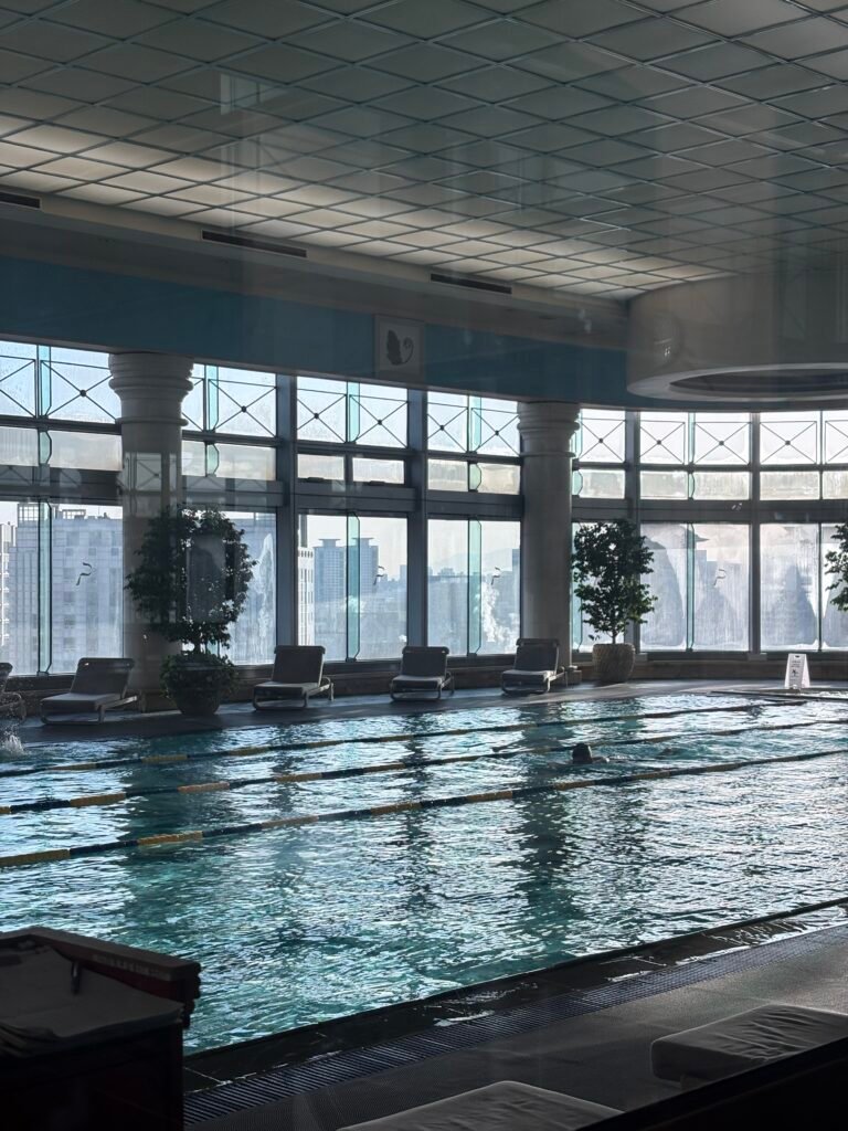 Four-lane indoor swimming pool at THE PLAZA Seoul fitness annex