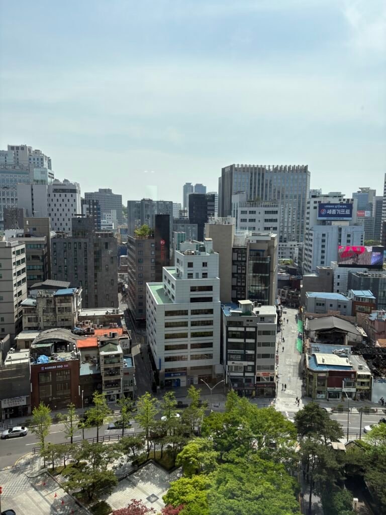 City view from a Premier Suite at THE PLAZA Seoul