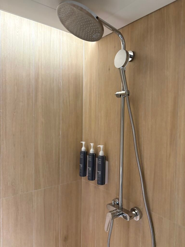 Bathroom with glass shower booth at The Westin Seoul Parnas