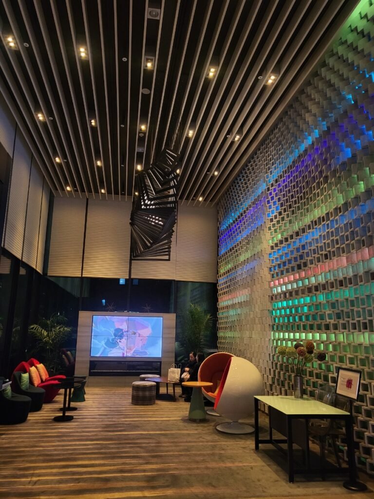 Colourful Re:mix lounge and lobby seating at Aloft Seoul Gangnam
