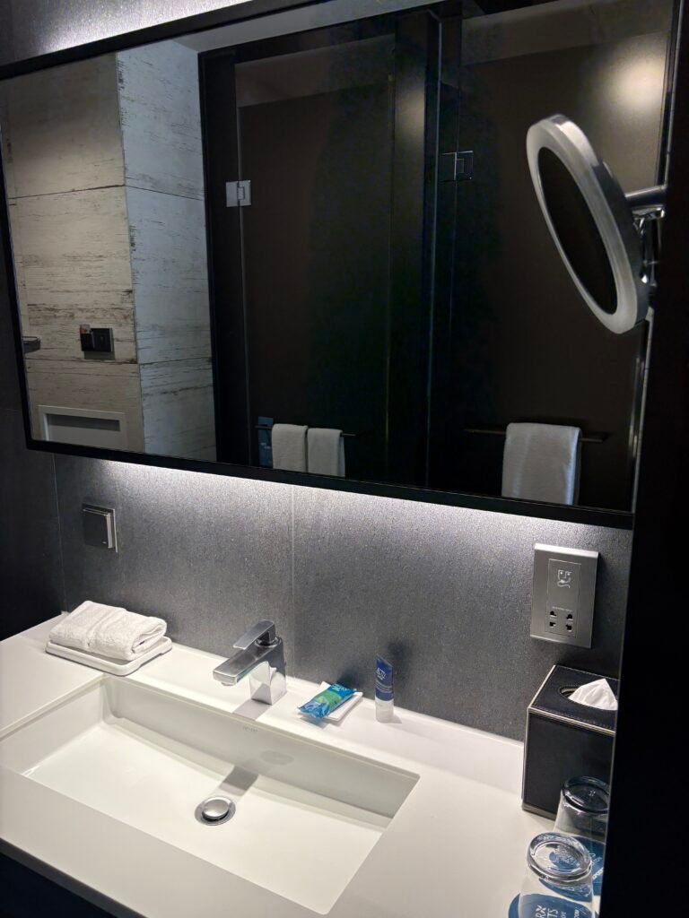 Open sink beside the entrance of a Four Points Seoul Gangnam room