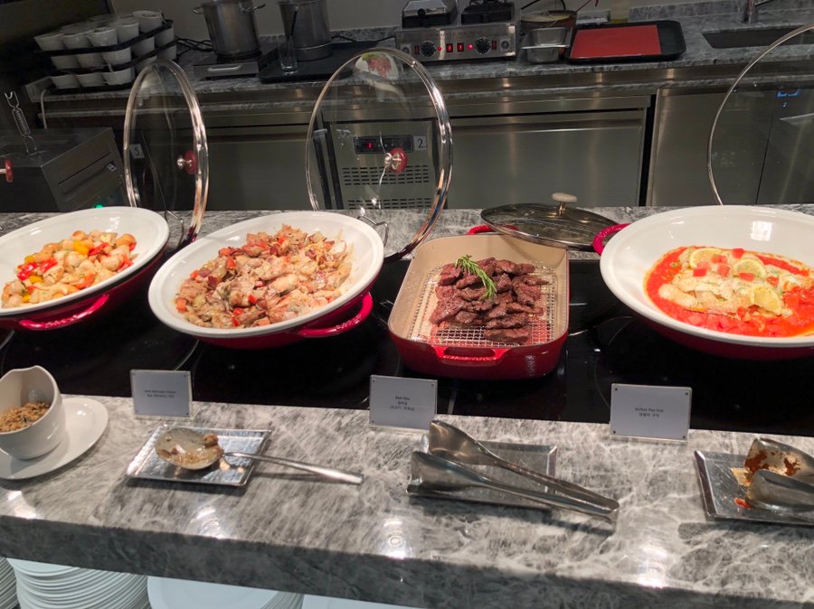 Steak served at breakfast in Club InterContinental Seoul Parnas