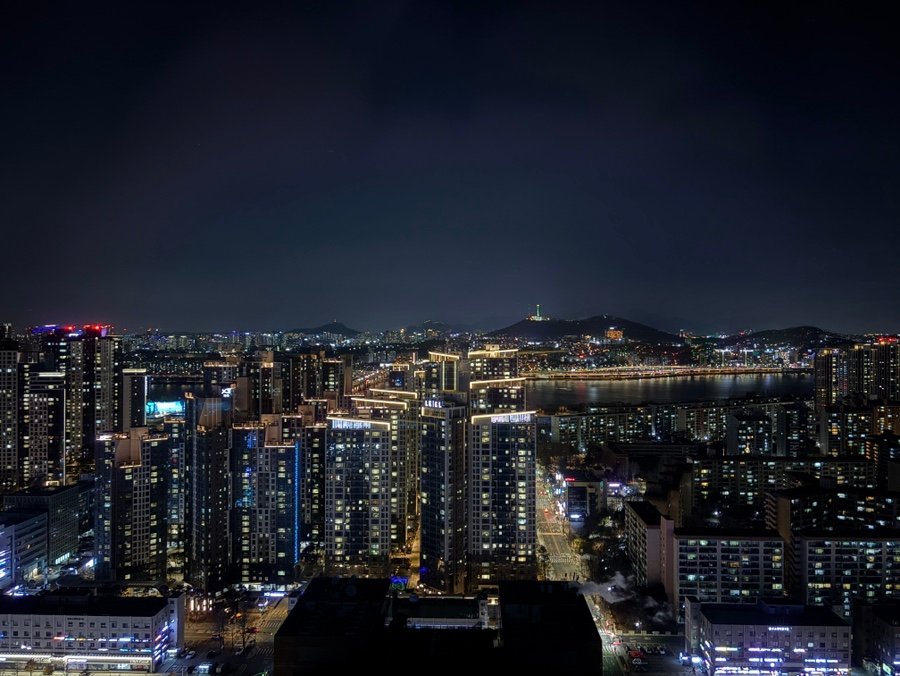 Night view over Banpo and the Han River from JW Marriott Seoul