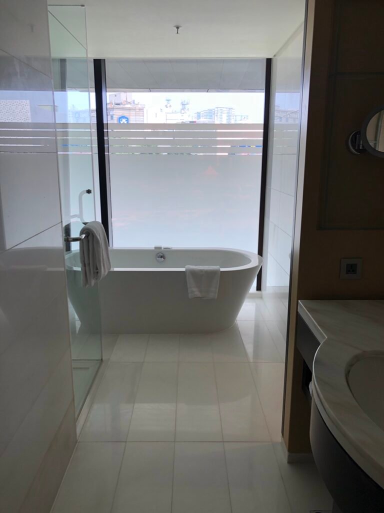 Deluxe room bathroom at JW Marriott Dongdaemun Seoul