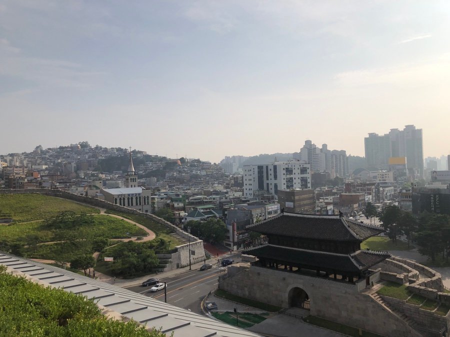Heunginjimun view from JW Marriott Dongdaemun Executive Lounge