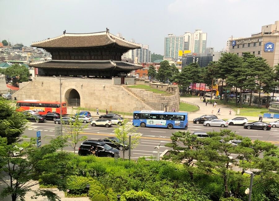 View of Heunginjimun Gate from JW Marriott Dongdaemun Square Seoul