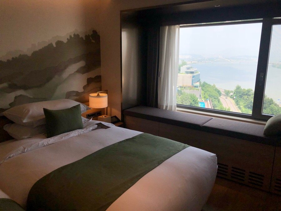 Bedroom in a Club Suite at Grand Walkerhill Seoul