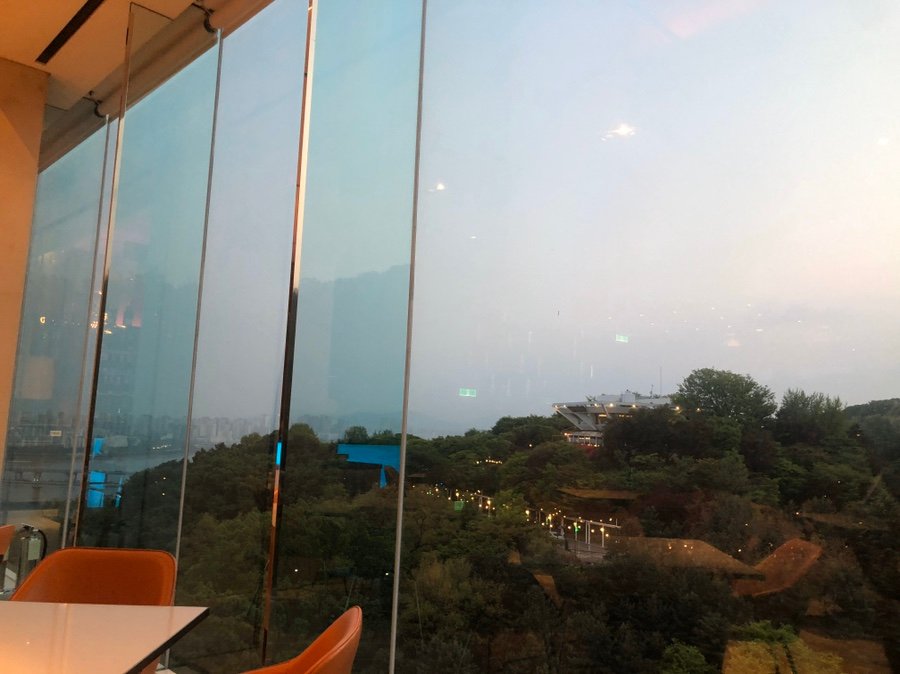 View from the Grand Club Lounge at Grand Walkerhill Seoul