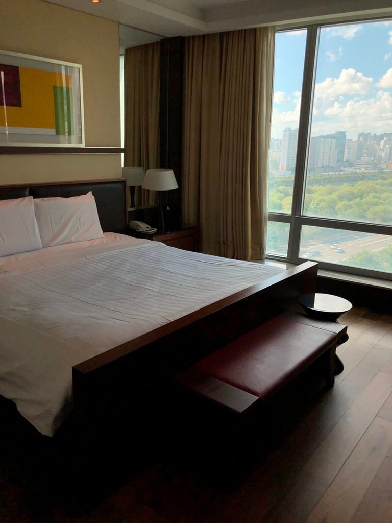 Bedroom in a 1 Bedroom Executive Suite at Marriott Executive Apartments Seoul