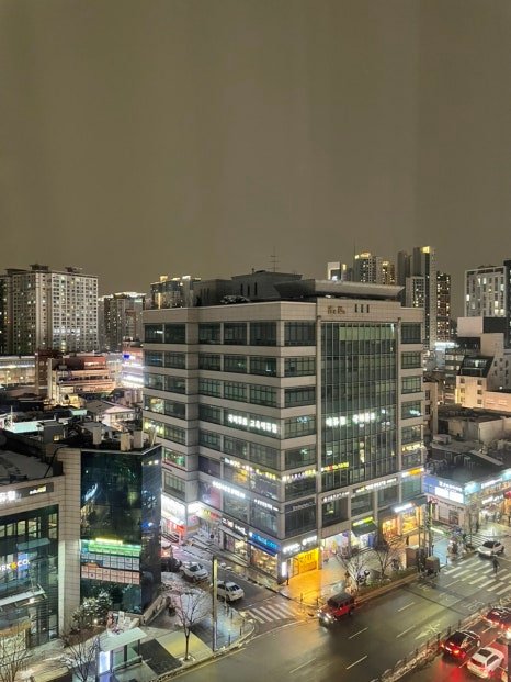 Night view of Guro Digital Complex from Four Points Seoul Guro