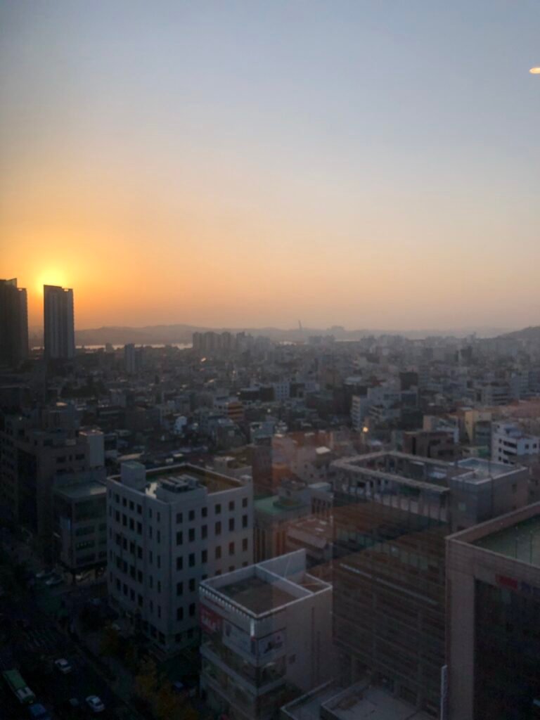 Sunset city view over Hongdae from RYSE Autograph Collection Seoul
