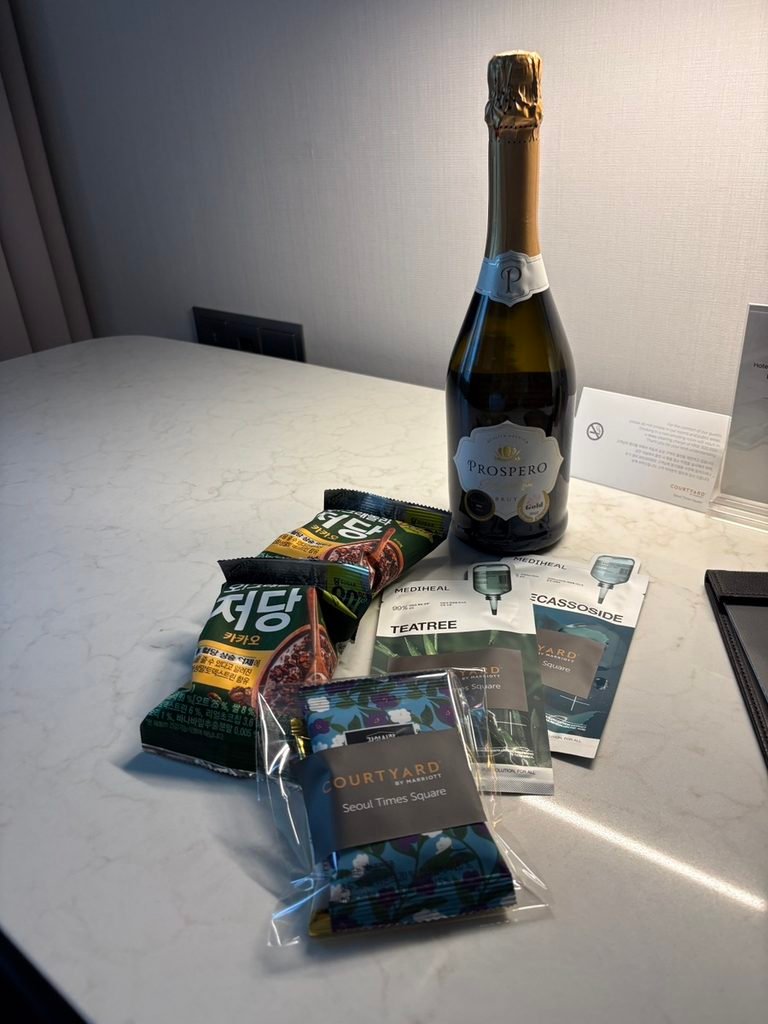 Club Marriott welcome gifts at Courtyard Seoul Times Square