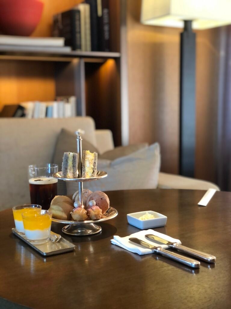 Afternoon tea served in The Shilla Seoul Executive Lounge