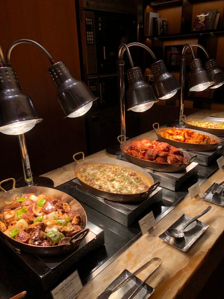 Hot dishes during happy hour at The Shilla Seoul Executive Lounge