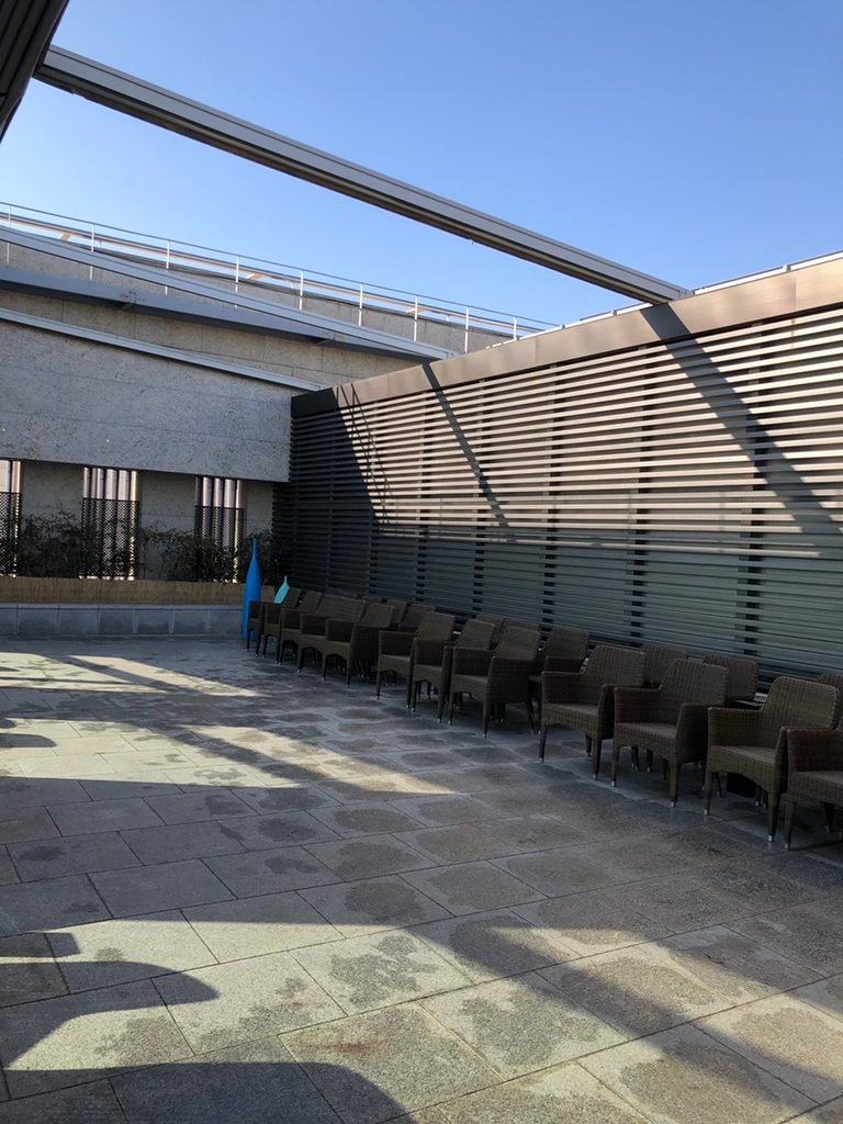 Former executive lounge terrace at Courtyard Seoul Botanic Park in 2021