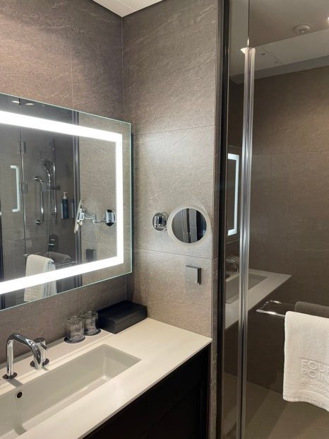 Bathroom in a Junior Suite at Four Points by Sheraton Suwon