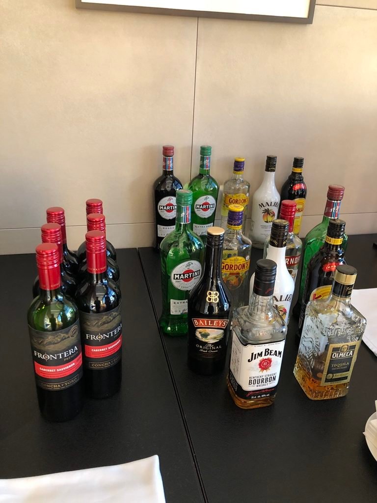 Wine beer and spirits at the Executive Lounge in Courtyard Suwon
